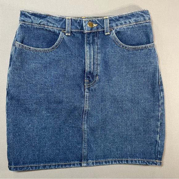 American Apparel Dresses & Skirts - American Apparel Jeans Denim Mini Skirt, Fitted, Medium Wash - Size Medium